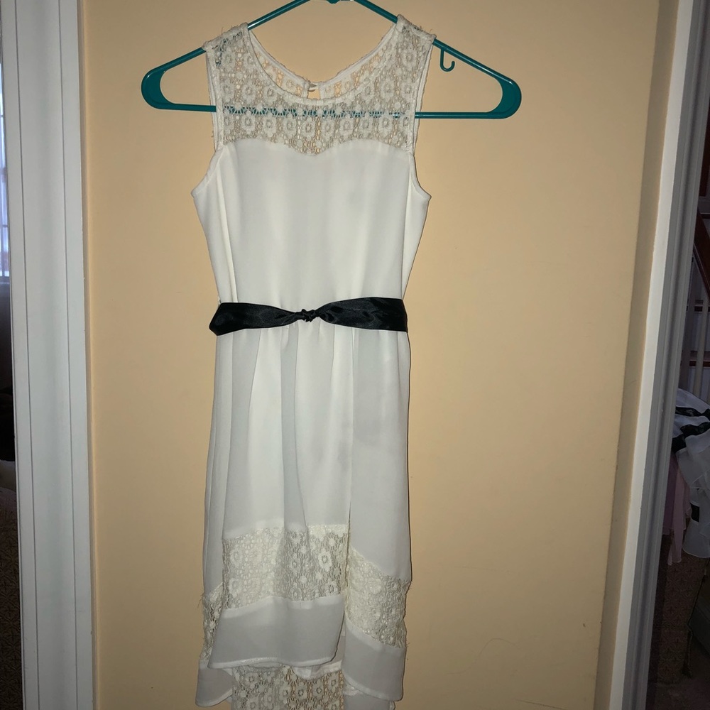 Sequin hearts black and white dress